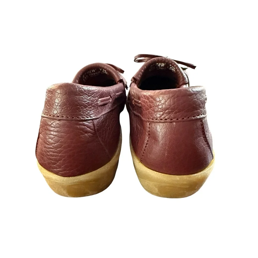 Vtg G.H. Bass Leather Kiltie Loafers 7 Fringe Bow Low Wedge Preppy Dark Academia